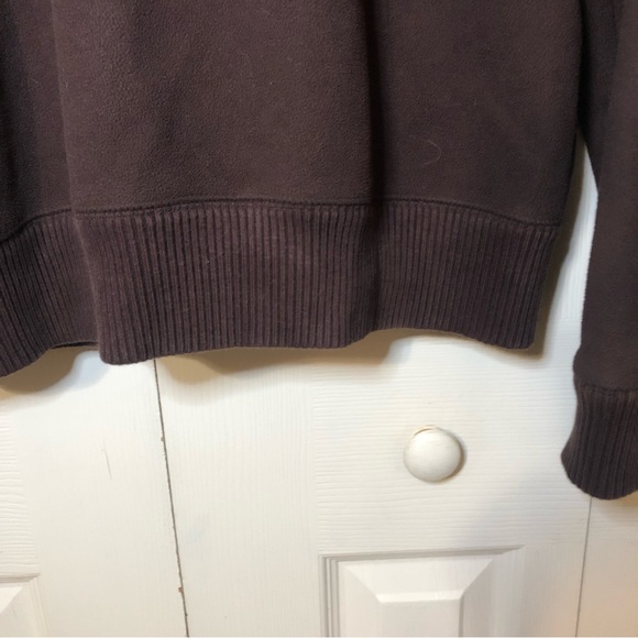 Old Navy Sherpa Collared Full Zip Fleece Coat Brown Tan Large - Picture 6 of 6
